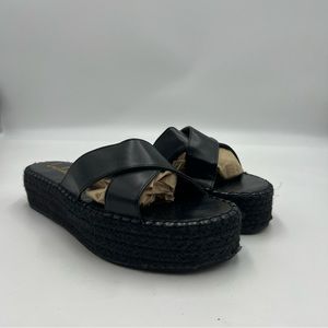Lulus Kahli Black Flatform Espadrille Sandals